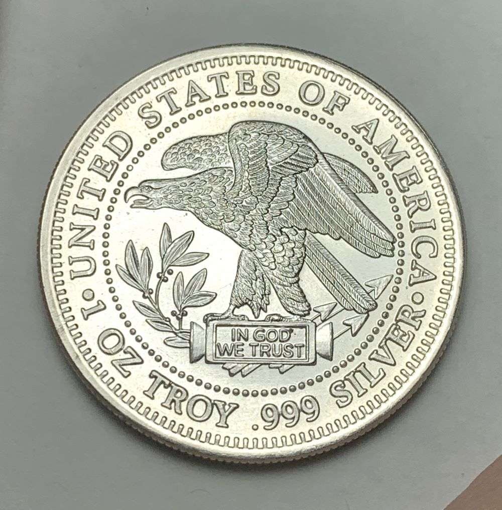 United States of America 1 ozt .999 Silver Trade Unit: Winner shall receive (1) coin precisely resembling the one shown here. (BD/B)