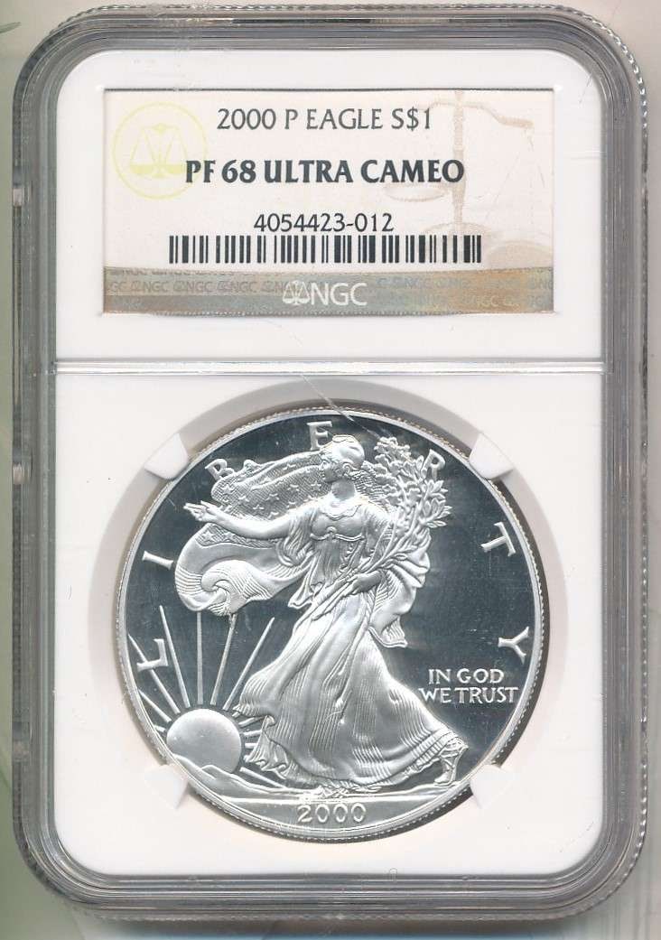 2000-P American Silver Eagle NGC PF68 Ultra Cameo (1 of 4)