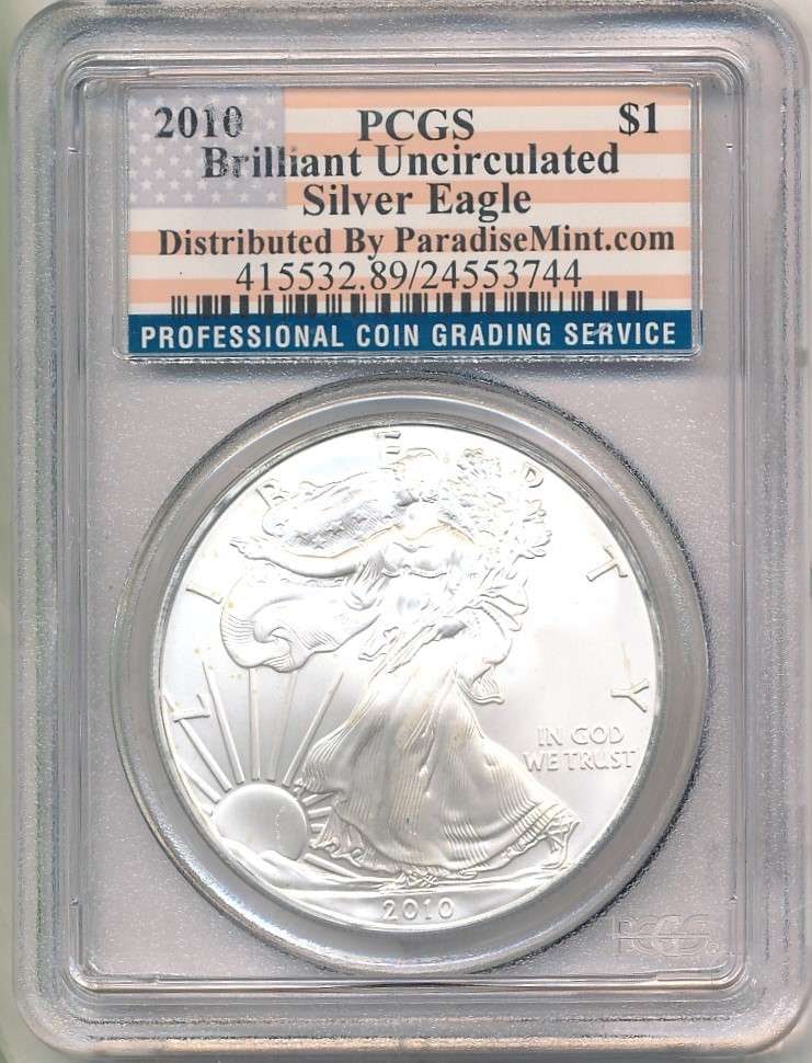2010 American Silver Eagle PCGS BU (1 of 4)