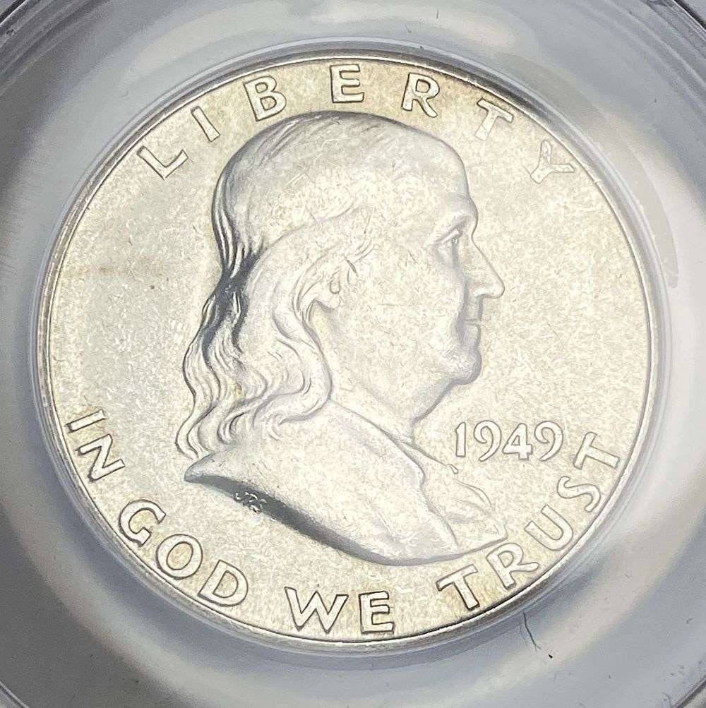 1949-S Franklin Silver Half Dollar ANACS MS63 (1 of 4)