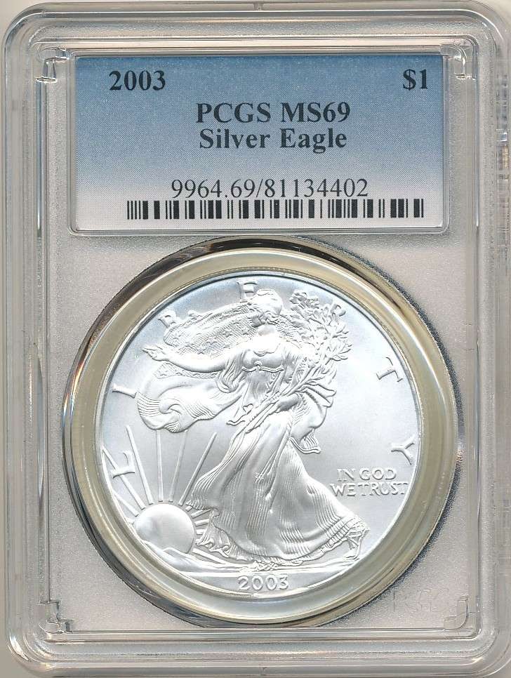 2003 American Silver Eagle PCGS MS69 (1 of 4)
