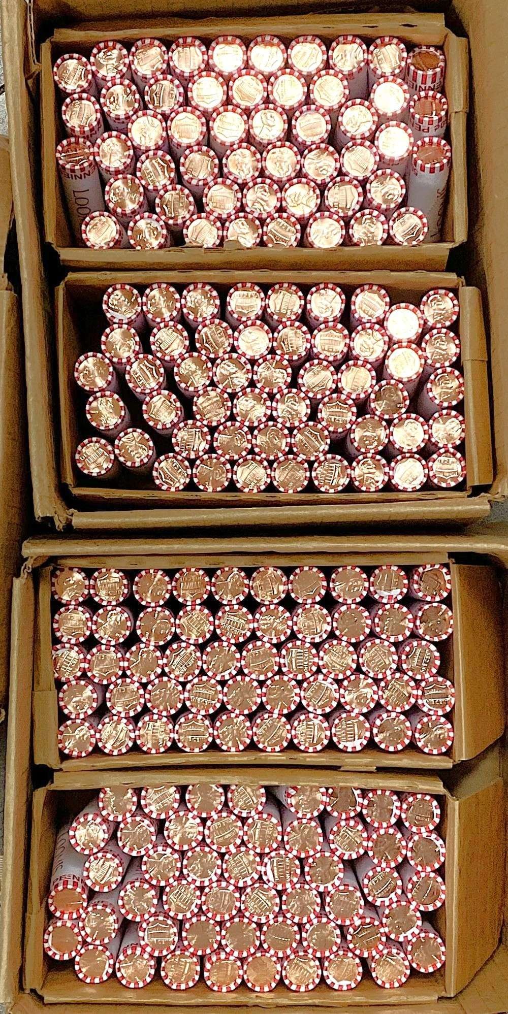 (10) Rolls (500-coins) Rare Last Year 2025 Lincoln Cents (1 of 10)