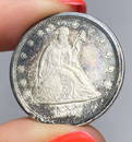 Original Skin Album Toned 1875-S Liberty Seated 20c MS63 PL