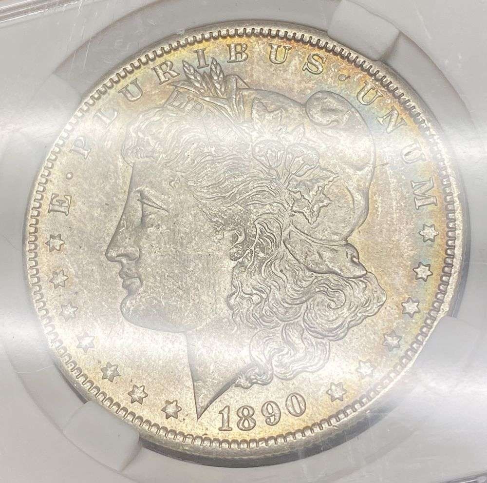 1890-O Morgan Silver Dollar MS65 (1 of 4)
