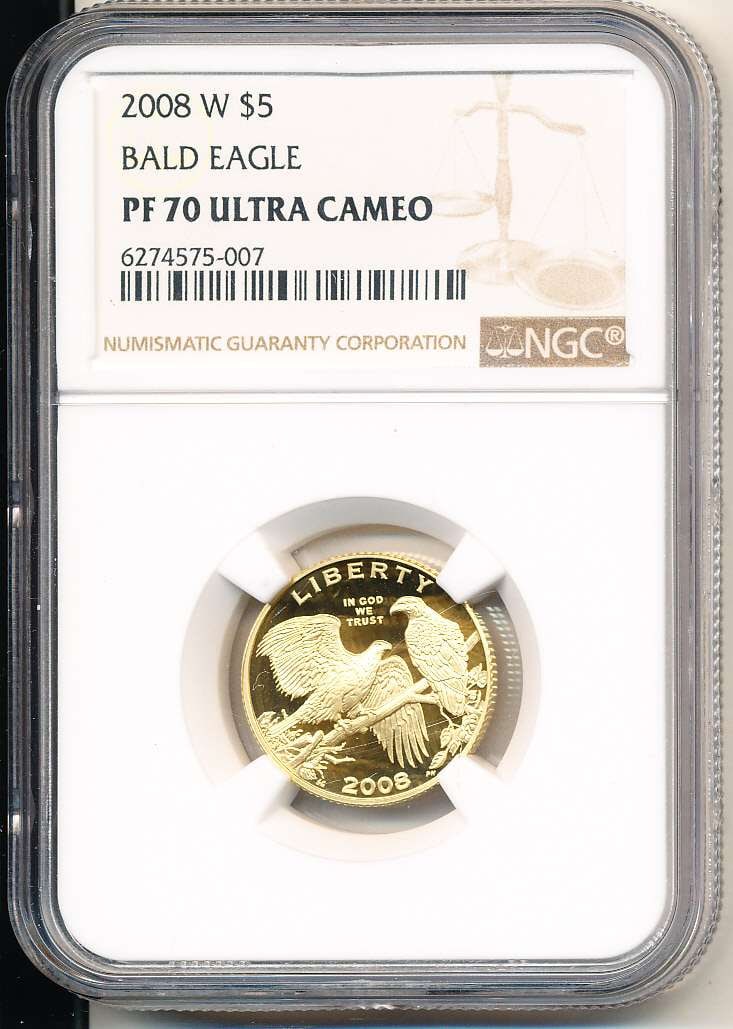 2008-W Bald Eagle Gold $5 Commemorative NGC PF70 Ultra Cameo (1 of 3)