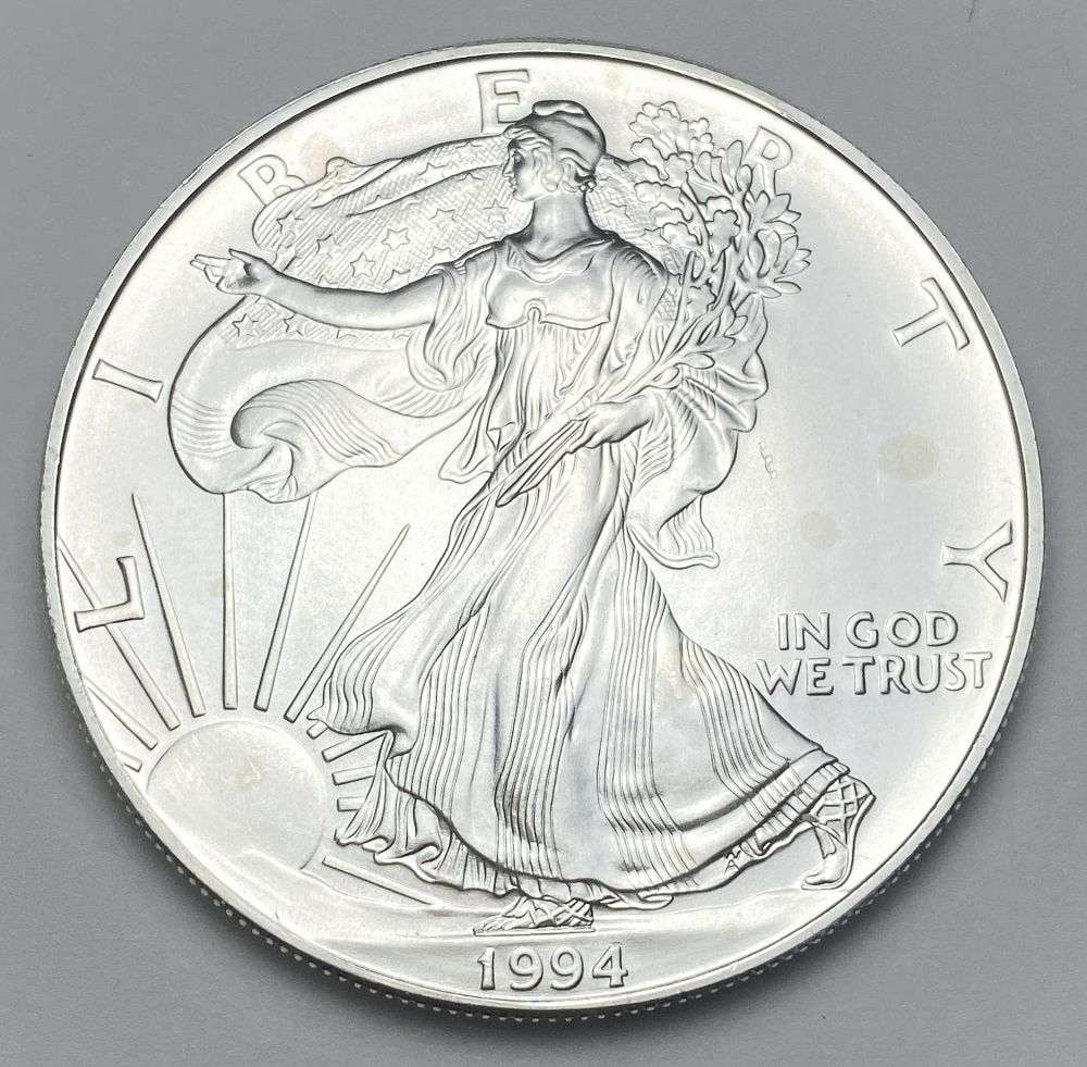1994 American Silver Eagle: Winner shall receive the exact coin shown here. (MK/B)