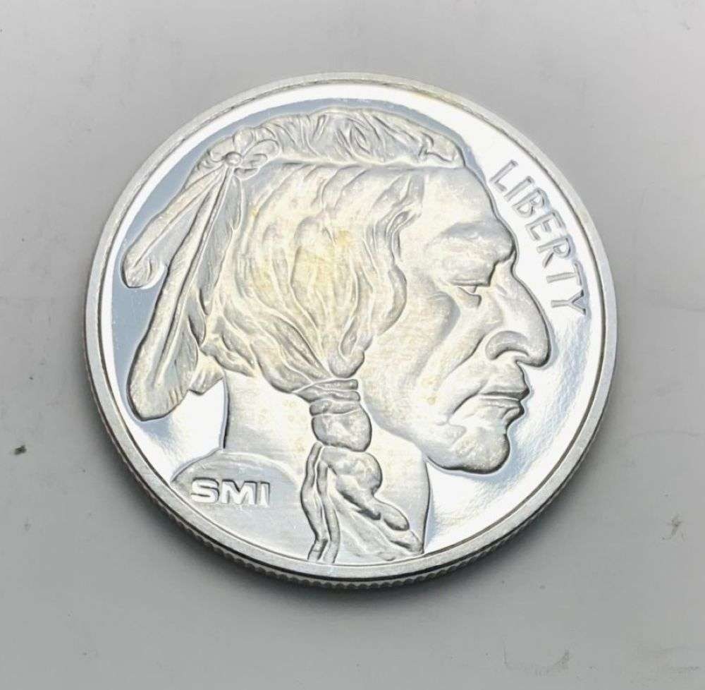 SMI Buffalo 1 ozt .999 Silver: Winner shall receive the exact coin shown here. (MK/B)