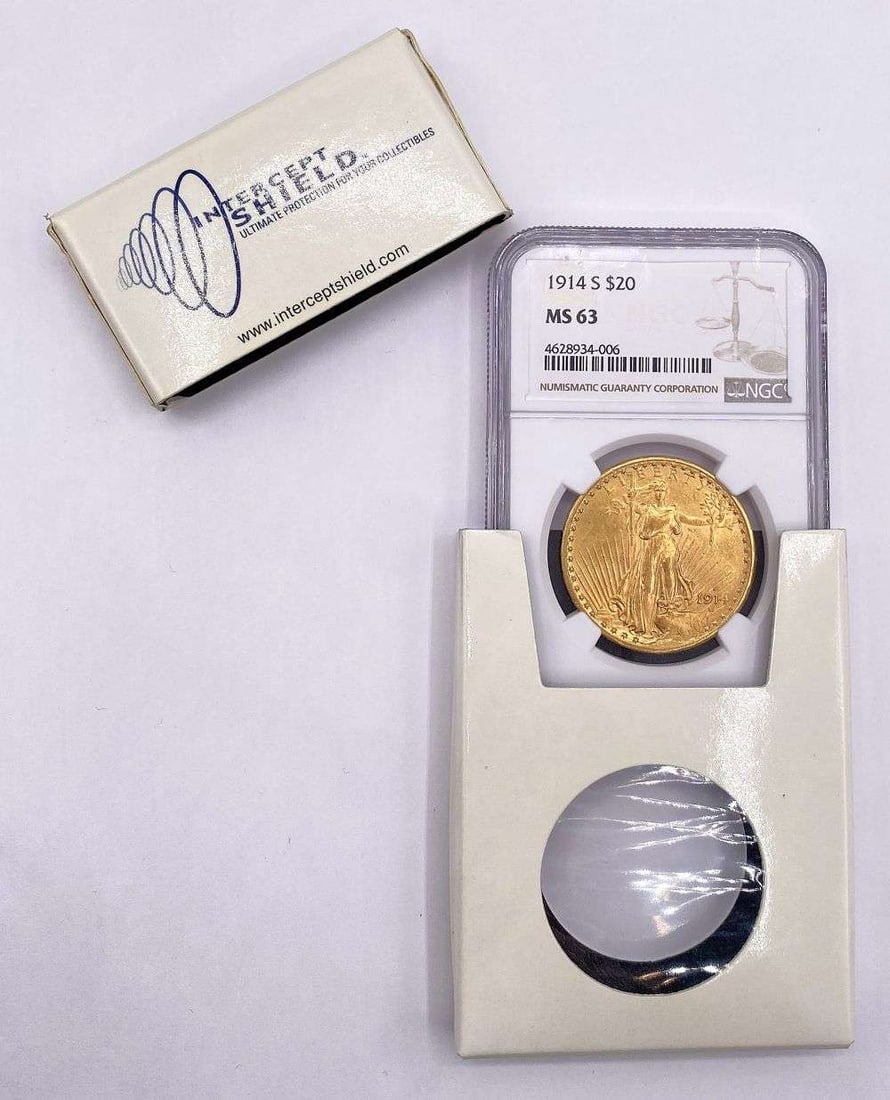 1914-S Gold $20 Saint Gaudens NGC MS63 (1 of 6)
