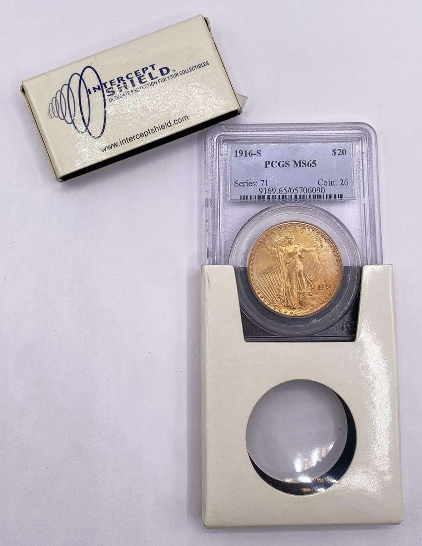 1916-S Gold $20 Saint Gaudens PCGS MS65 (1 of 6)