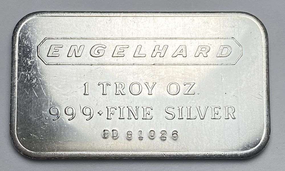 Vintage Engelhard 1 ozt .999 Silver Bar (1 of 2)