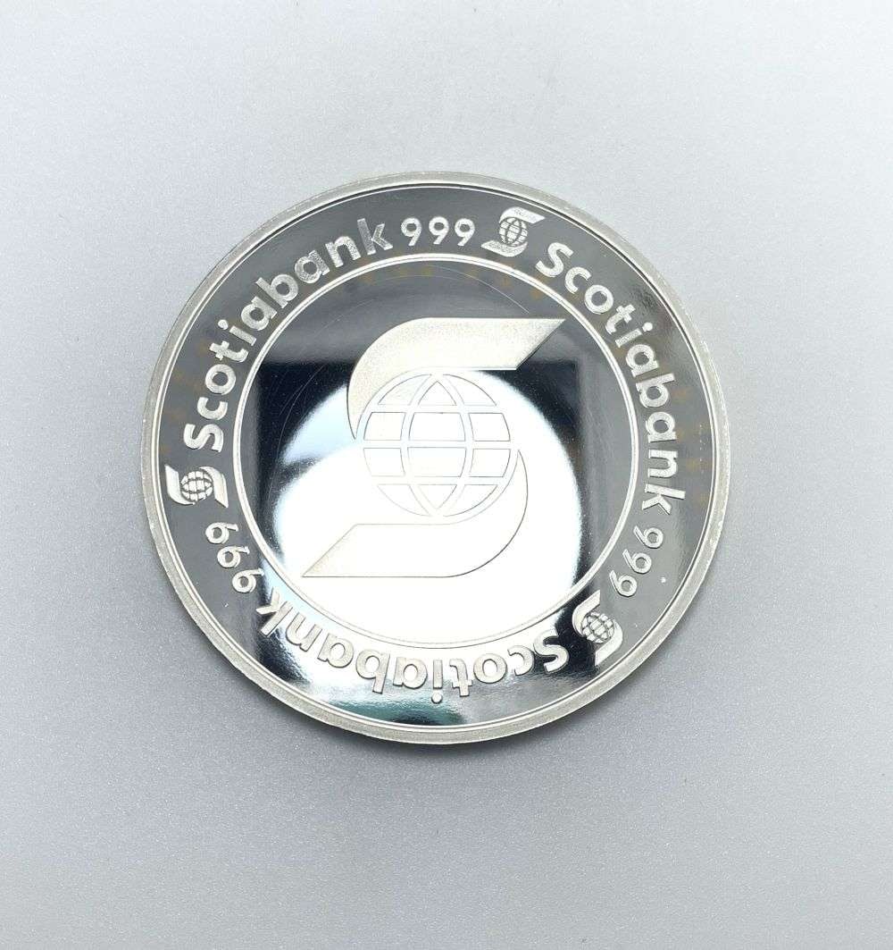 Rare Scotiabank Proof 5 ozt .999 Silver (1 of 4)