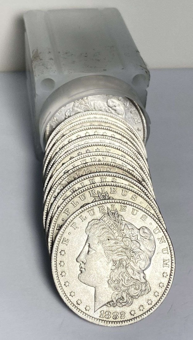 Roll (20-coins) 1882-O Morgan Silver Dollar AU (1 of 3)