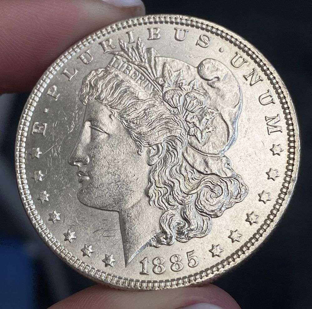 1885 Morgan Silver Dollar MS65 PL Details (1 of 4)