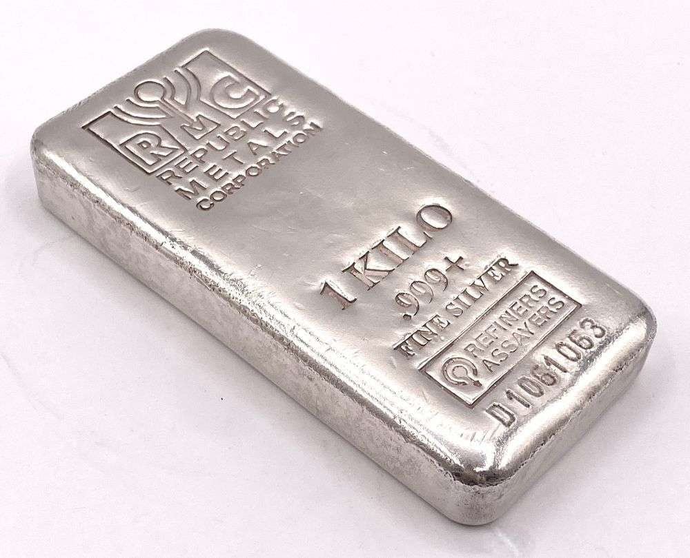 Republic Metals Corporation 1 Kilo .999 Silver Bar (1 of 5)