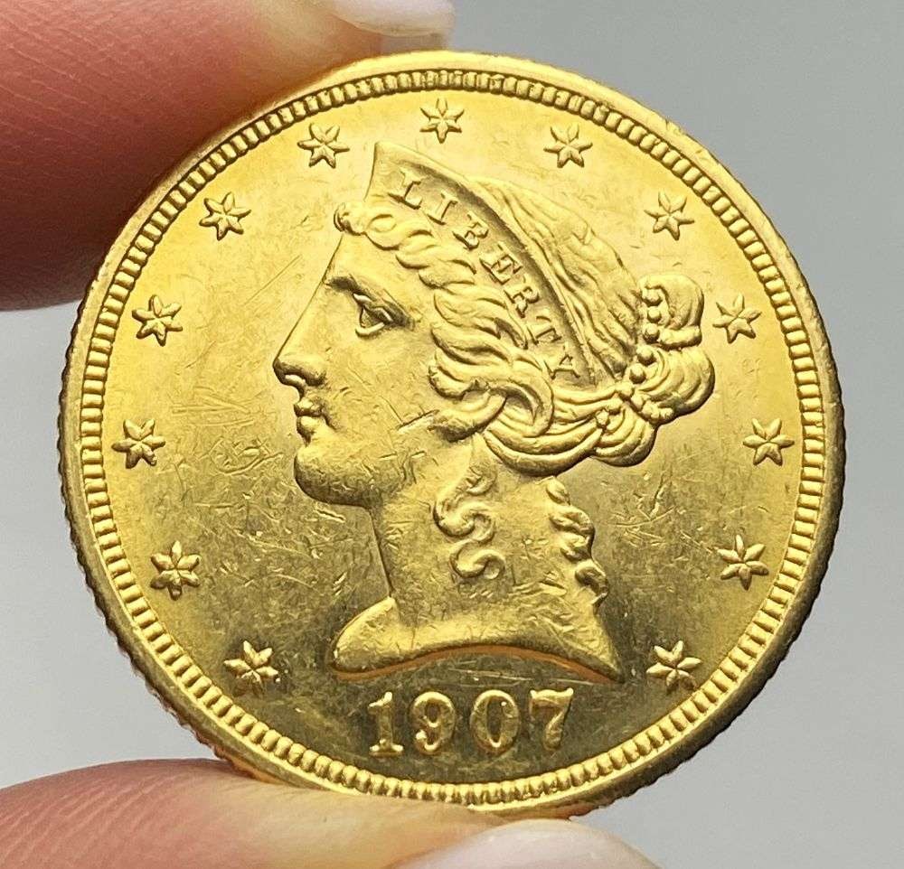 Last Minute! 1907 Gold $5 Liberty Head MS62 PL (1 of 2)