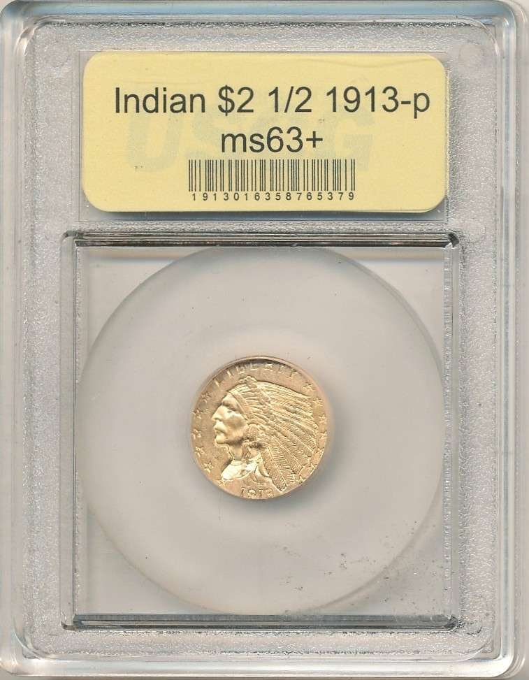 1913 Gold $2.50 Indian Head MS63+ (1 of 4)