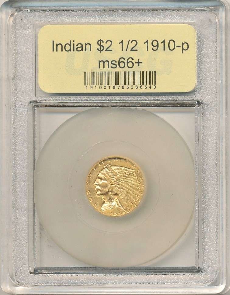1910 Gold $2.50 Indian Head MS66+ (1 of 4)