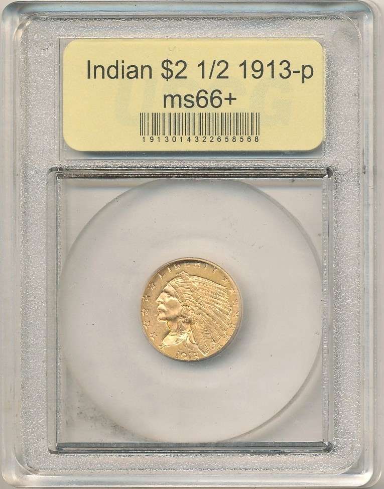 1913 Gold $2.50 Indian Head MS66+ (1 of 4)