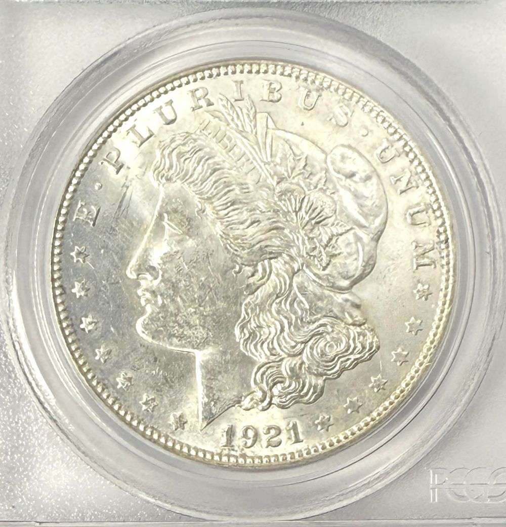 Last Minute! 1921-D Morgan Silver Dollar PCGS MS63 (1 of 4)