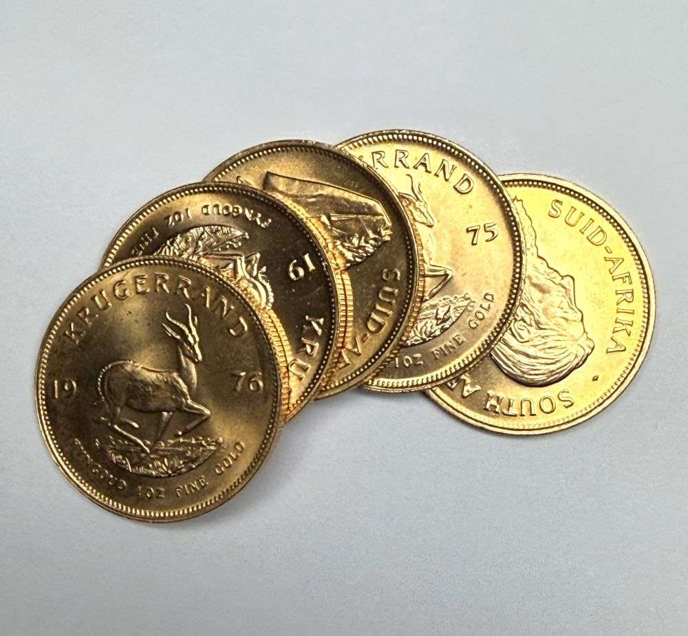 Last Minute! (5) 1975-1976 South Africa Gold Krugerrand 1 ozt (1 of 5)