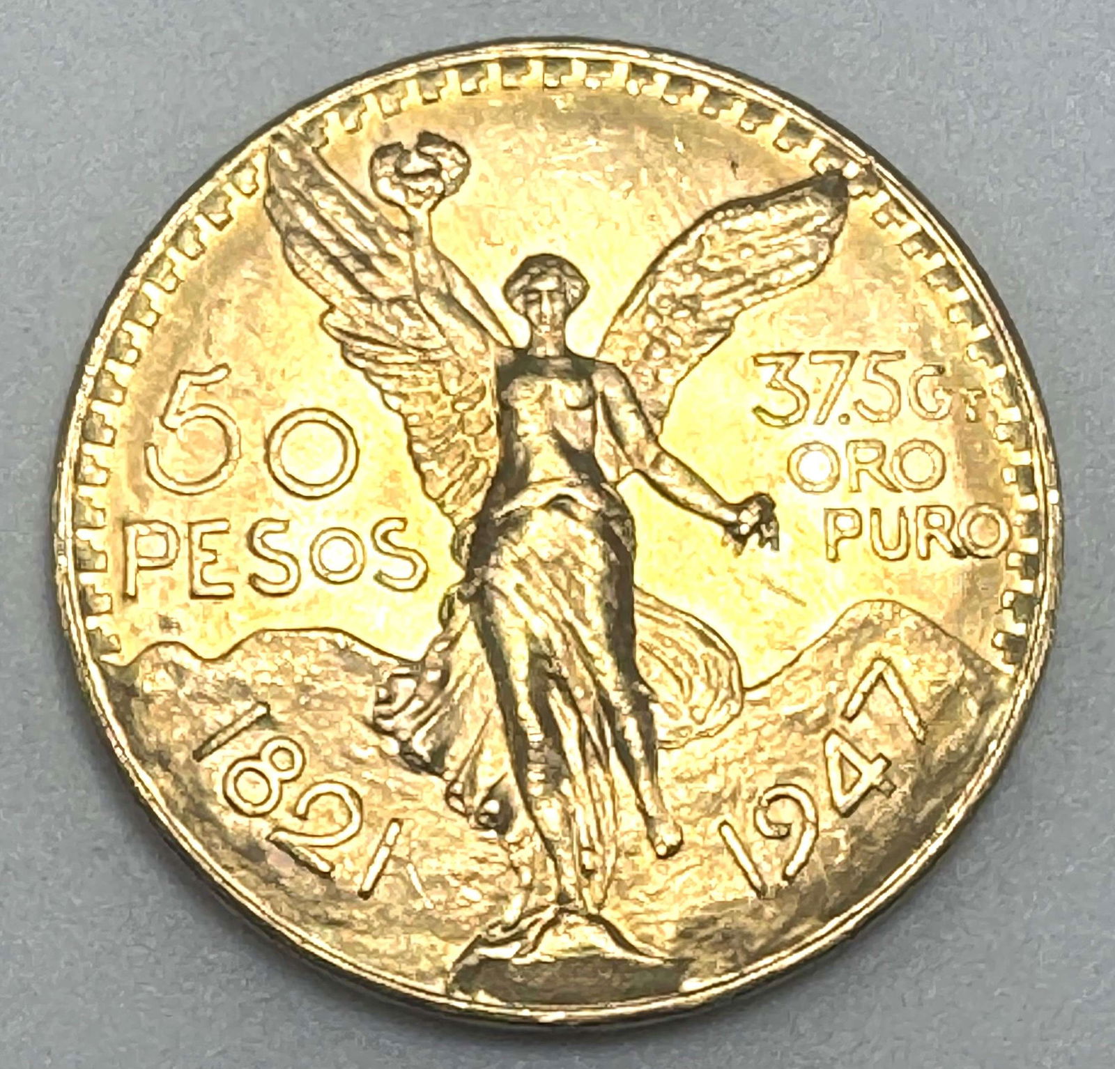 Last Minute! 1947 Mexican Gold 50 Pesos 1.206 ozt AGW (1 of 2)