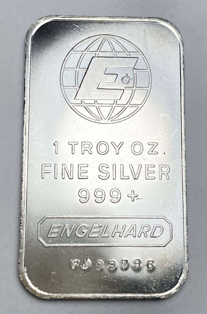 Vintage Engelhard 1 ozt .999 Silver Bar (1 of 2)