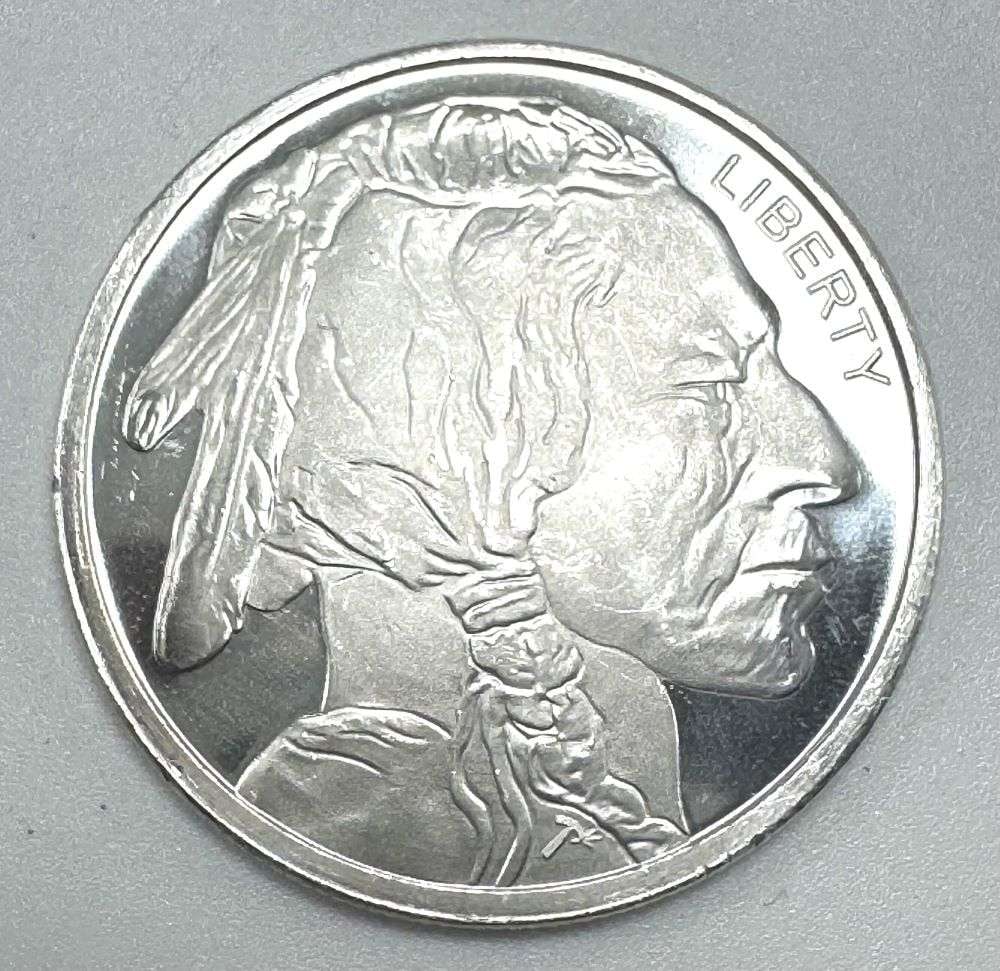 Buffalo 1 ozt .999 Silver: Winner shall receive the exact coin shown here. (RM/B)