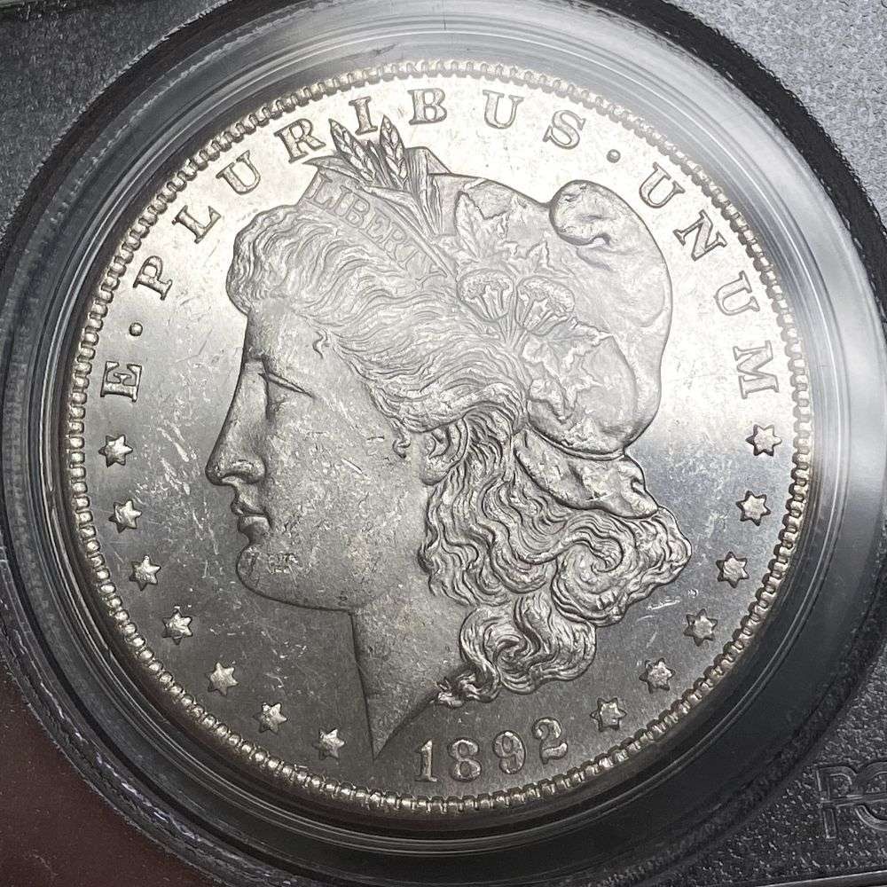 Vintage 1892-CC Morgan Silver Dollar PCGS MS62 PL OGH (1 of 8)