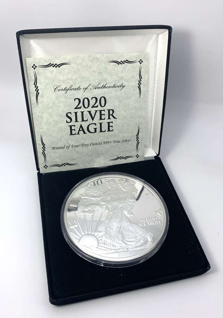 2020 American Silver Eagle Design Proof 4 ozt .999 Silver (1 of 4)