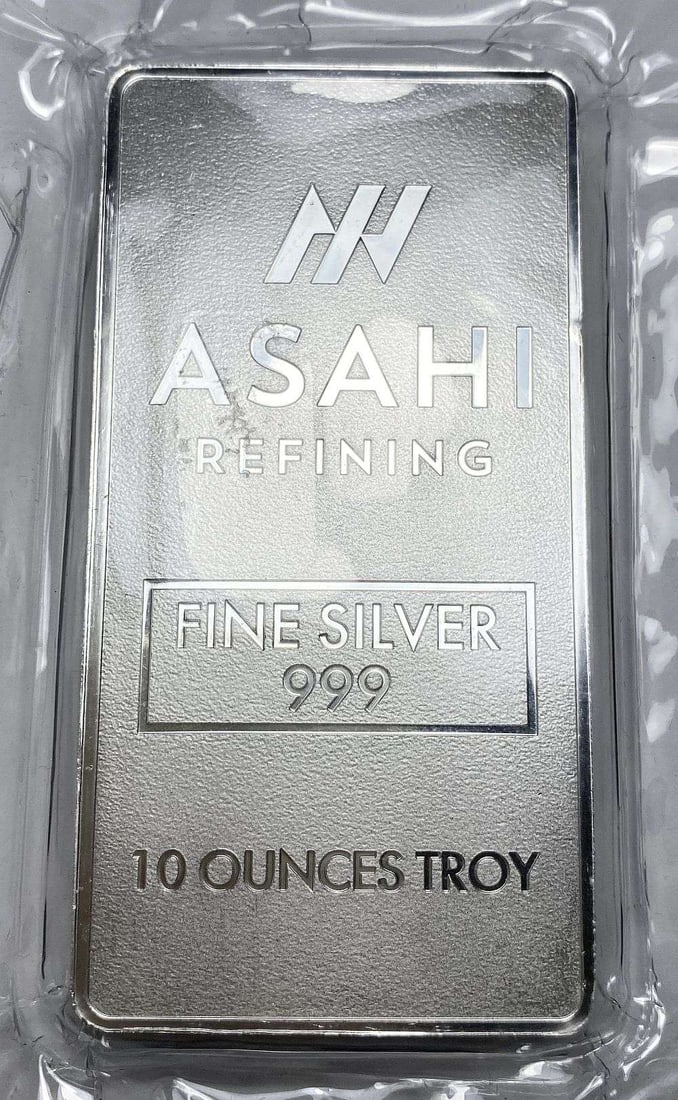 Last Minute! Asahi Refining 10 ozt .999 Silver Bar (1 of 4)