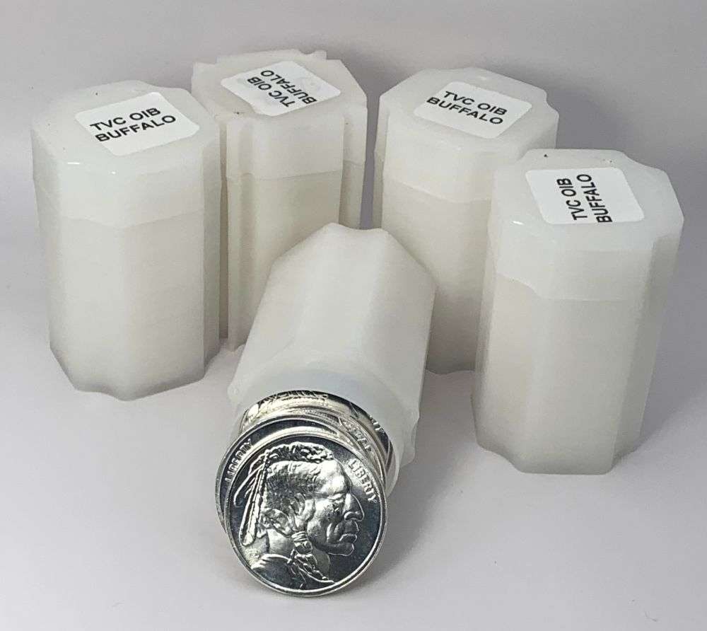 (5) Rolls (100-coins) Buffalo 1 ozt .999 Silver (1 of 3)
