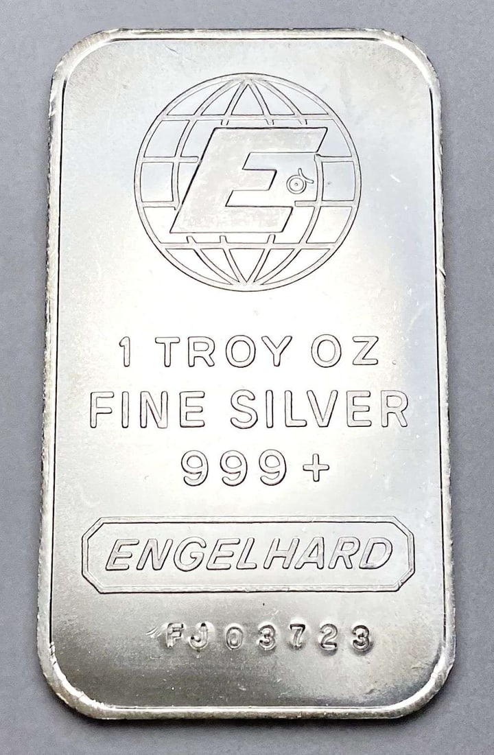 Vintage Engelhard 1 ozt .999 Silver Bar (1 of 2)