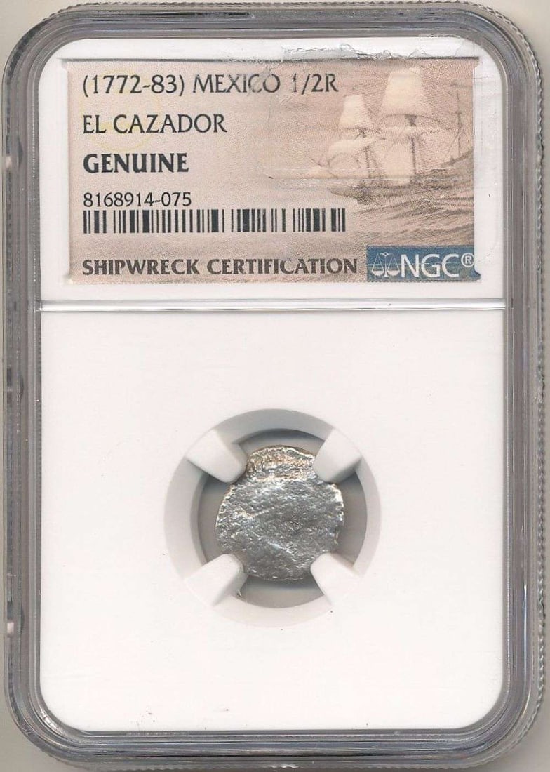 Rare NGC Ancient 1772-83 Mexico 1/2 Reales El Cazador NGC Genuine (1 of 4)