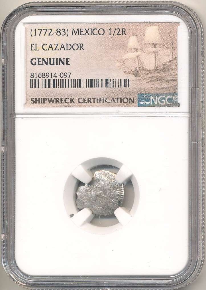 Rare NGC Ancient 1772-83 Mexico 1/2 Reales El Cazador NGC Genuine (1 of 4)