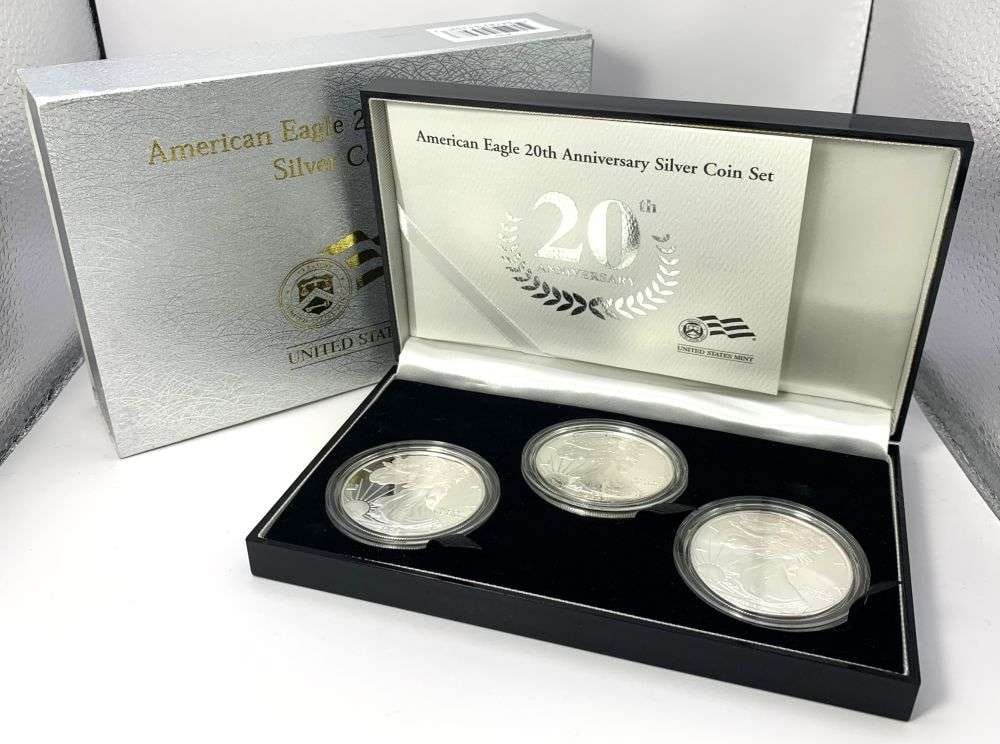 2006-P/W American Silver Eagle 20th Anniversary Set (3-coins) (1 of 9)
