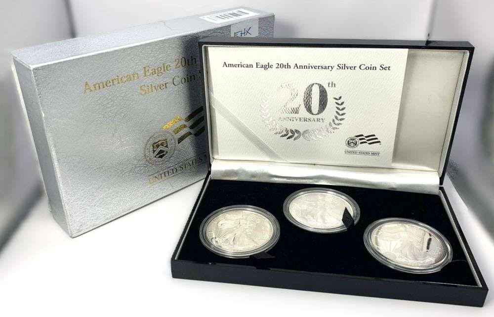 2006-P/W American Silver Eagle 20th Anniversary Set (3-coins) (1 of 9)