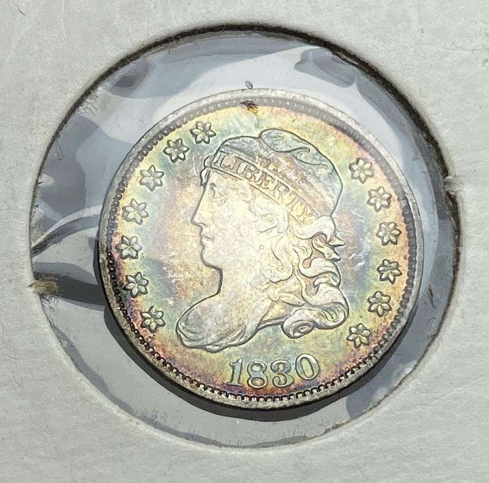 MS71 Color 1830 Capped Bust Silver Half Dime (1 of 2)