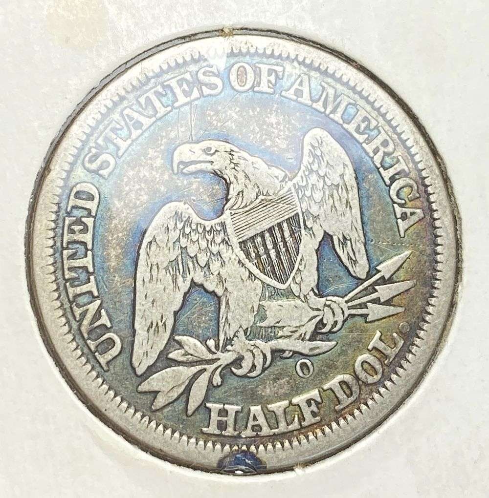 Toned 1847-O Seated Liberty Silver Half Dollar VG (1 of 4)