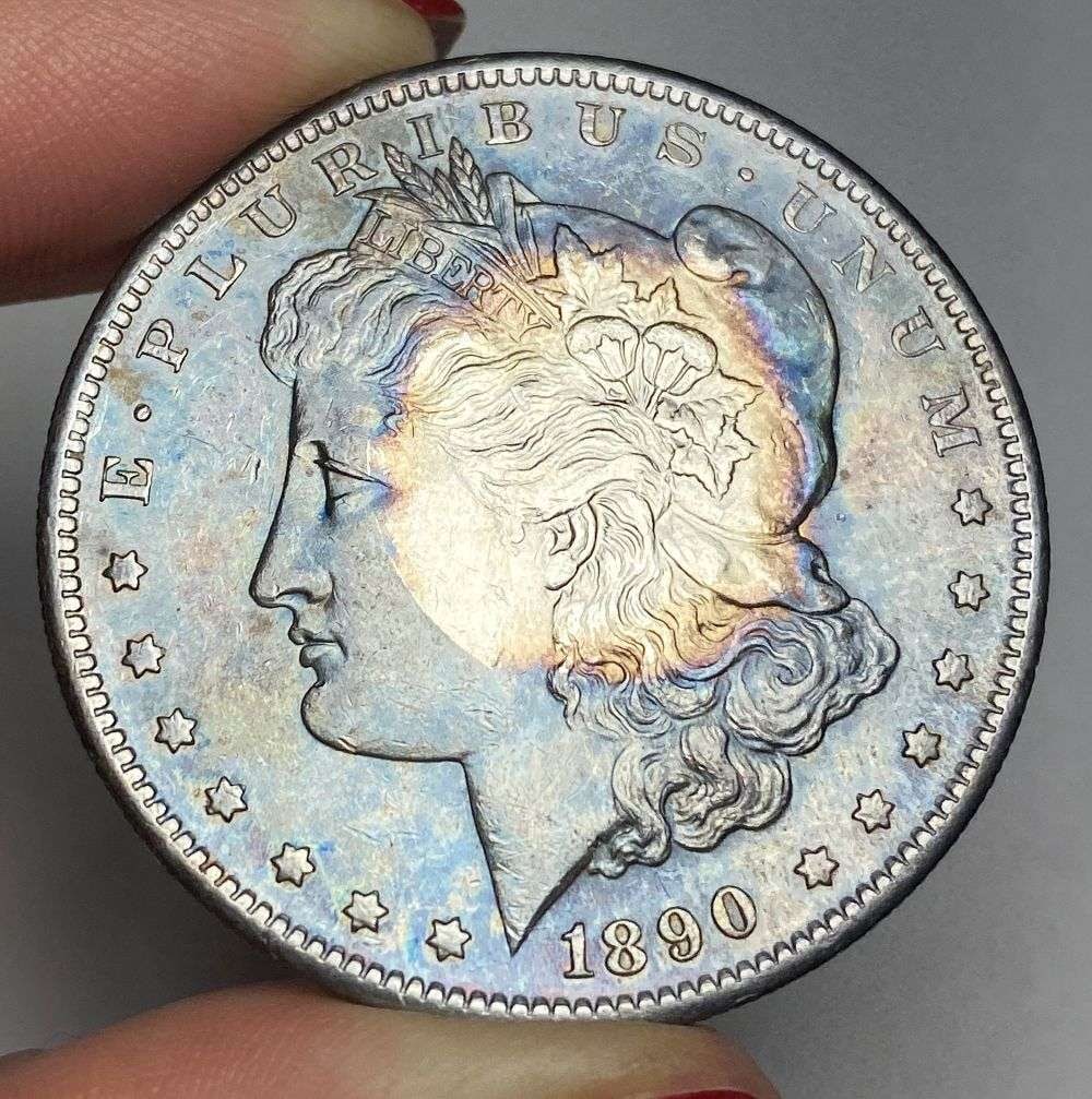 Spotlight Toning 1890-S Morgan Silver Dollar Choice BU (1 of 2)