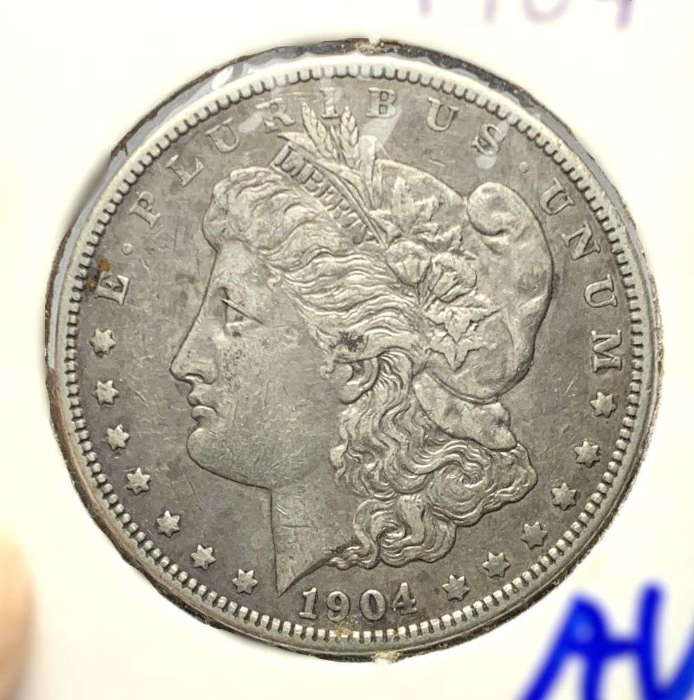 1904 Morgan Silver Dollar AU (1 of 3)