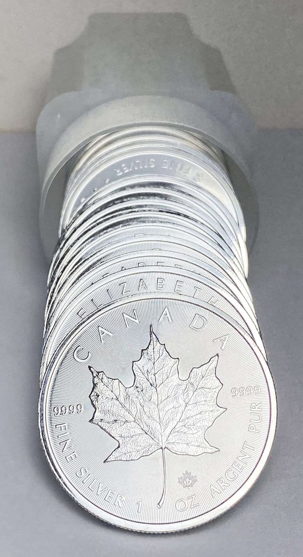 Last Minute! Roll (20-coins) 2017 Canada $5 Maple Leaf 1 ozt .9999 Silver (1 of 3)