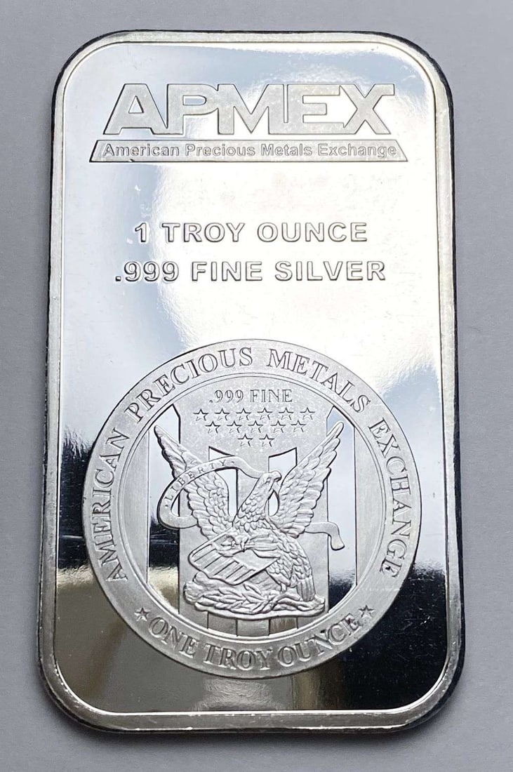 Apmex 1 ozt .999 Silver Bar: Winner shall receive (1) bar precisely resembling the one shown here. (RR/B)