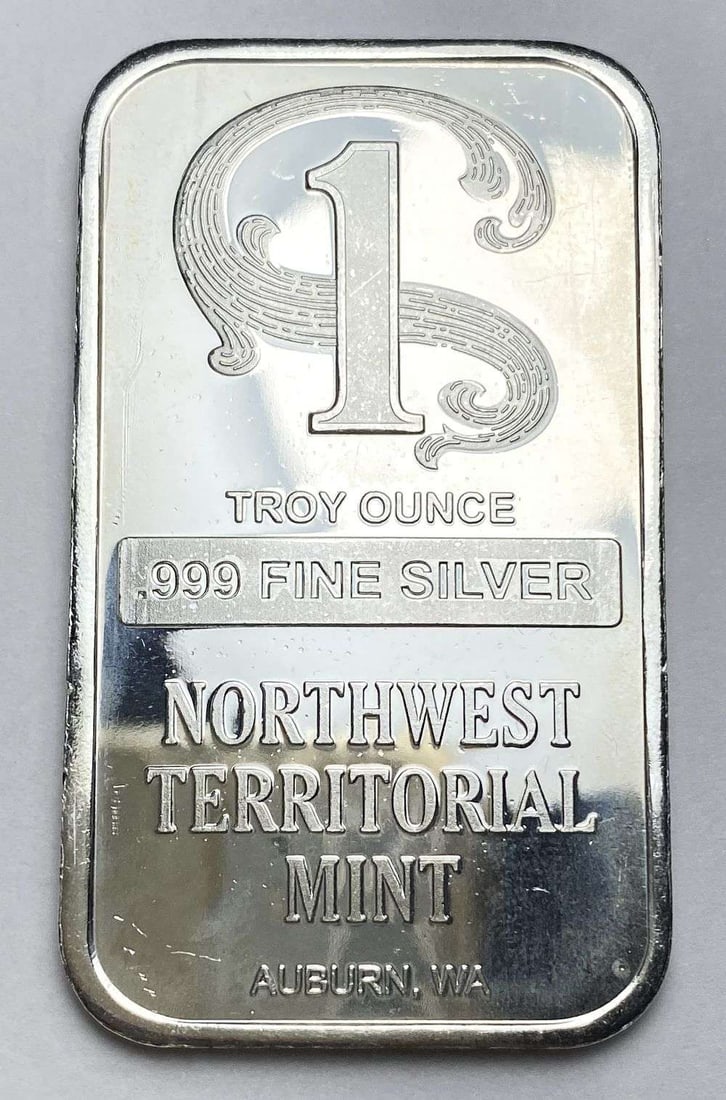 Northwest Territorial Mint 1 ozt .999 Silver Bar: Winner shall receive (1) bar precisely resembling the one shown here. (RR/B)