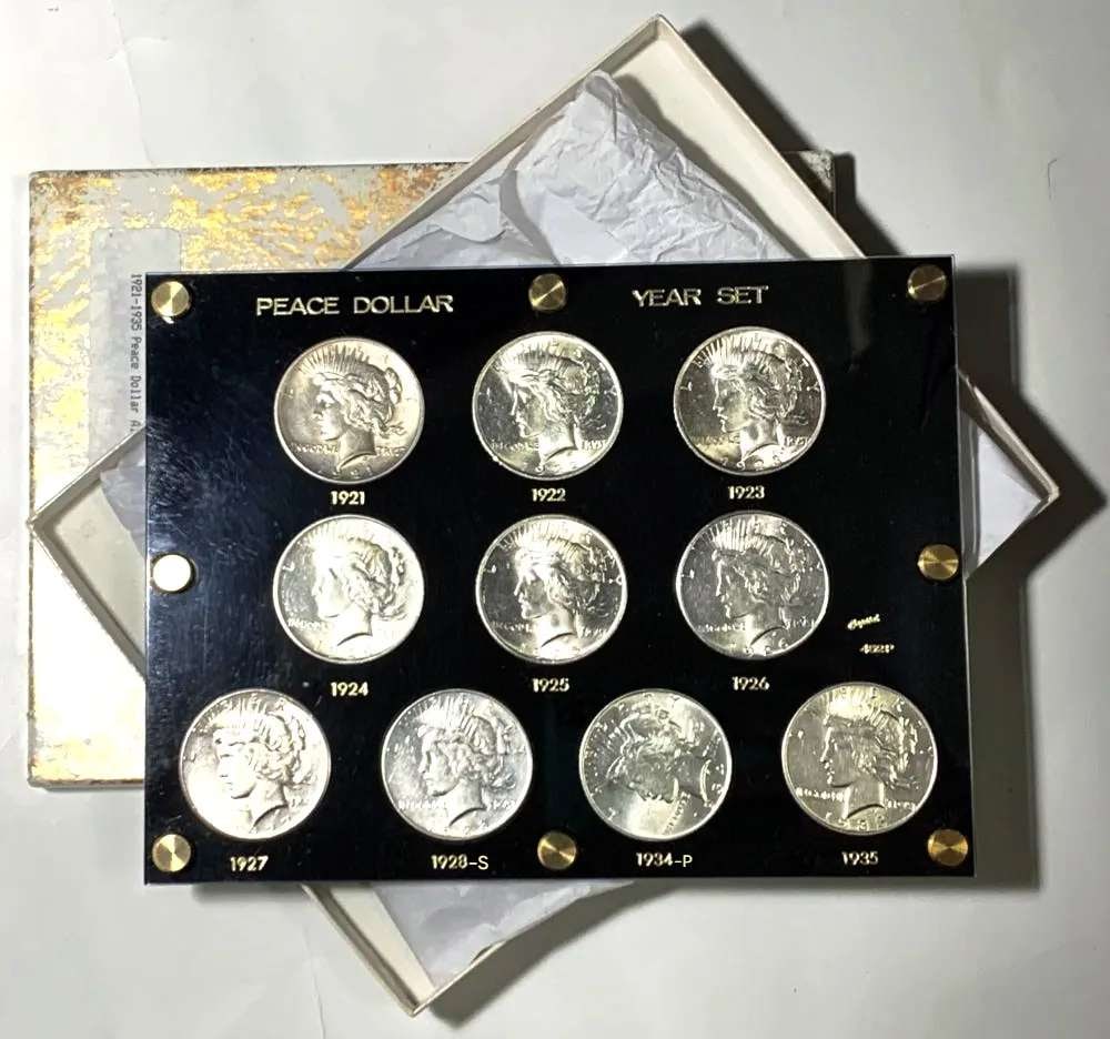 1921-1935 Peace Silver Dollar Set (10-coins) (1 of 3)