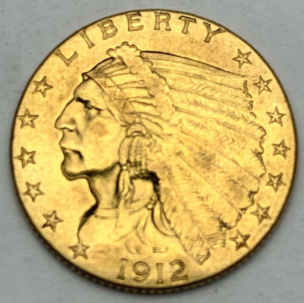 1912 Gold $2.50 Indian Head MS63 (1 of 2)