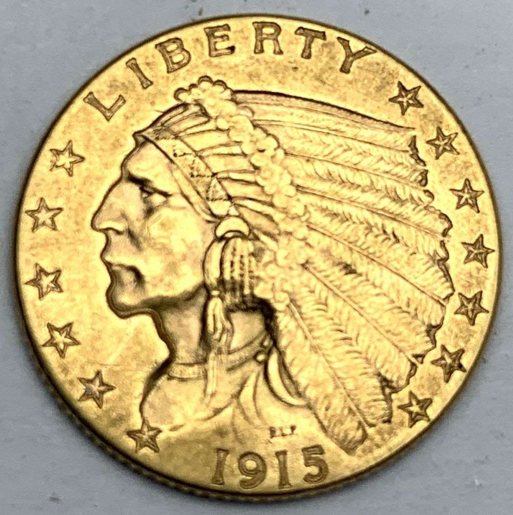1915 Gold $2.50 Indian Head MS62 (1 of 2)