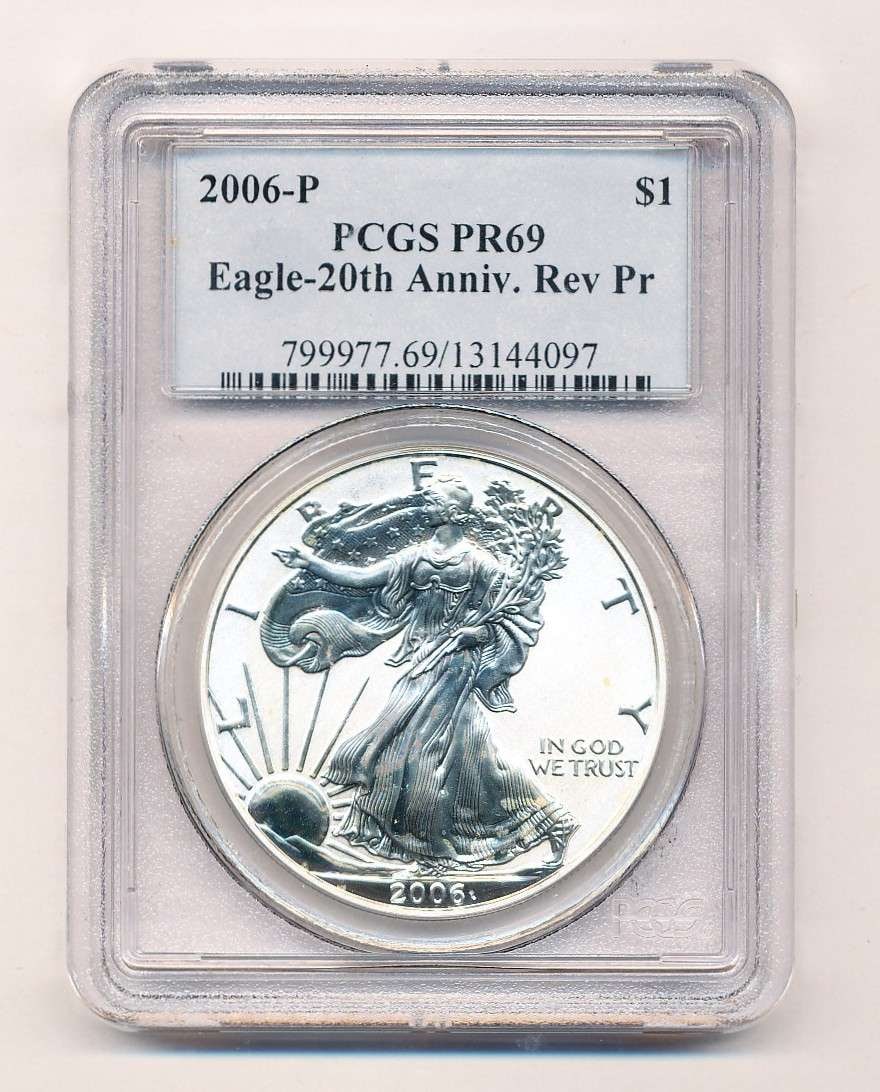2006-P American Silver Eagle PCGS PR69 Rev. PR (1 of 4)