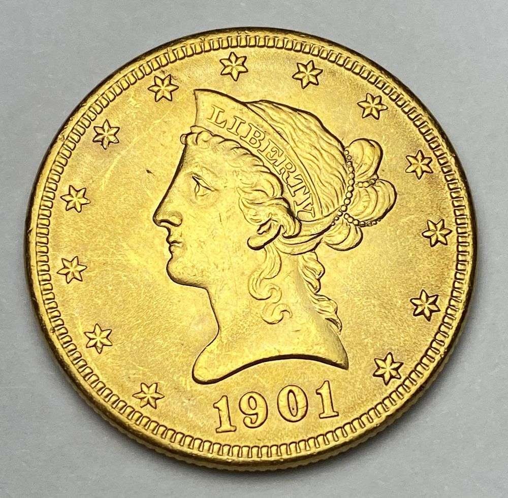 Last Minute! 1901 Gold $10 Liberty Head MS63 Details (1 of 2)