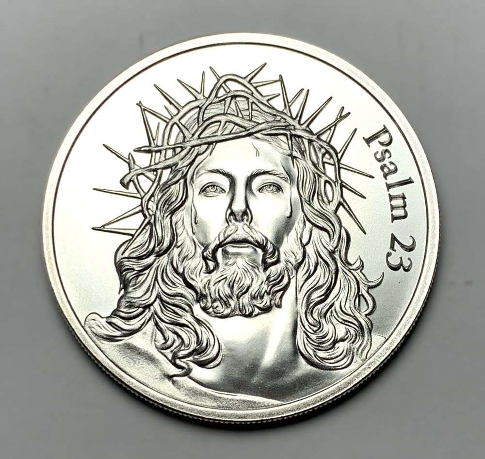 Psalm 23 "The Lord Is My Shepherd" .999 Silver 2 ozt: Winner shall receive (1) coin precisely resembling the one shown here. (MK/TVC=LBB)