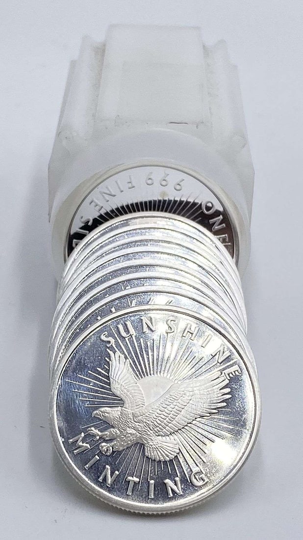 Last Minute! Roll (20-coins) Sunshine Minting Eagle Proof 1 ozt .999 Silver (1 of 3)